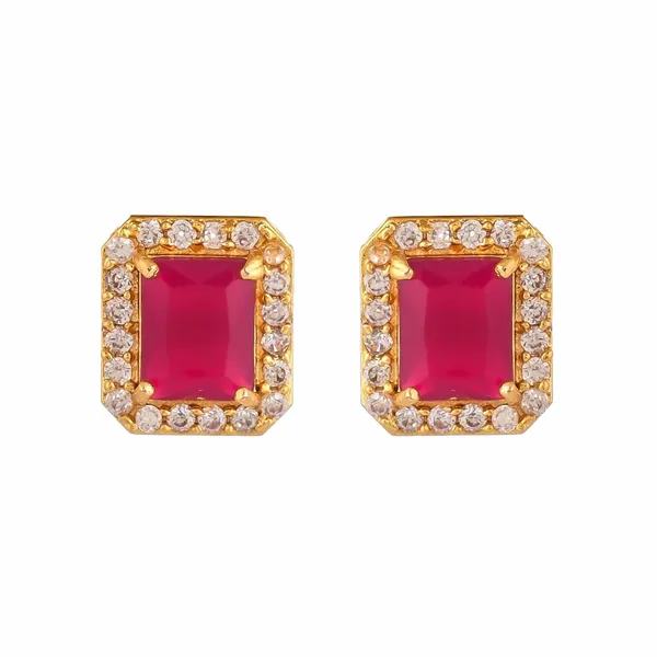 Magenta_Sapphire_Gemstone_Ethnic_Pandent_With_Earring_Set_|_Stone_Jewellery_Set_For_Women_And_Girls