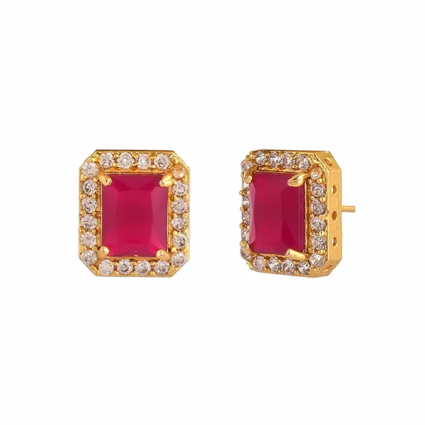 Magenta_Sapphire_Gemstone_Ethnic_Pandent_With_Earring_Set_|_Stone_Jewellery_Set_For_Women_And_Girls
