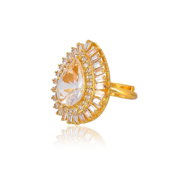 Oval_Crystal_American_Diamond_Rings_For_Women_-_Adjustable_Free_Size,_Love_Forever_Fashion_Rings,_Brass_Jewelry