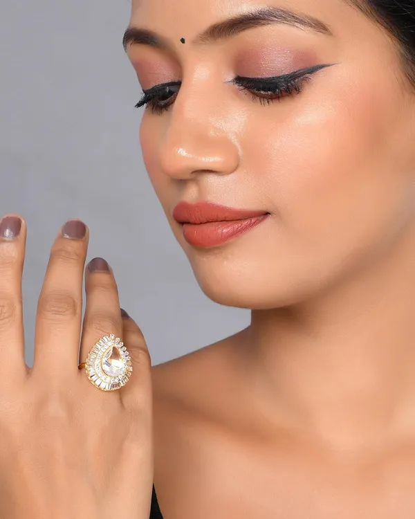 Oval_Crystal_American_Diamond_Rings_For_Women_-_Adjustable_Free_Size,_Love_Forever_Fashion_Rings,_Brass_Jewelry