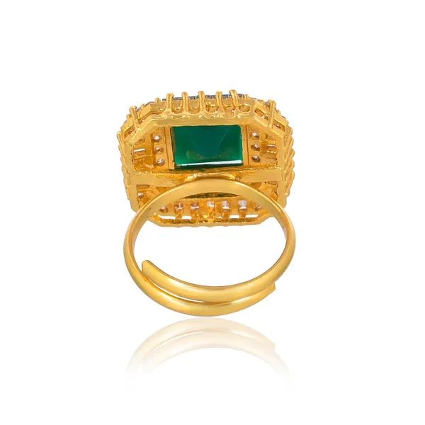 Square_Emerald_American_Diamond_Rings_For_Women_-_Adjustable_Free_Size,_Love_Forever_Fashion_Rings,_Brass_Jewelry
