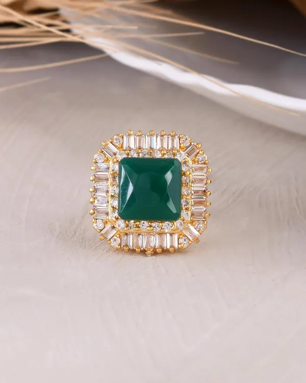 Square_Emerald_American_Diamond_Rings_For_Women_-_Adjustable_Free_Size,_Love_Forever_Fashion_Rings,_Brass_Jewelry