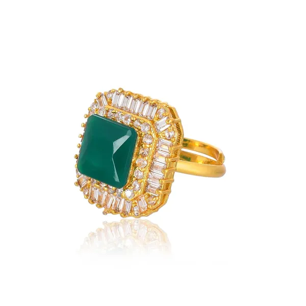 Square_Emerald_American_Diamond_Rings_For_Women_-_Adjustable_Free_Size,_Love_Forever_Fashion_Rings,_Brass_Jewelry
