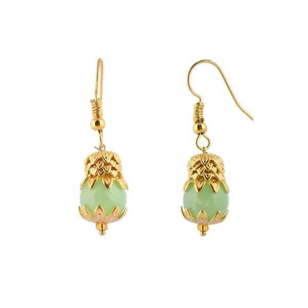 Light_Green_Sapphire_Shine_Round_Beads_Ethnic_Gold_Line_Necklace_With_Earring_Set_|_Gemstone_Jewellery_Set_For_Women_And_Girls
