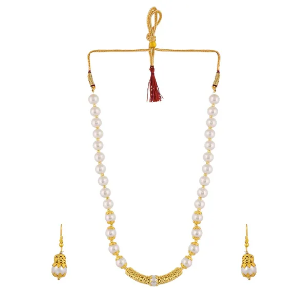 Crystal_Shine_Round_Beads_Ethnic_Gold_Line_Necklace_With_Earring_Set_|_Gemstone_Jewellery_Set_For_Women_And_Girls