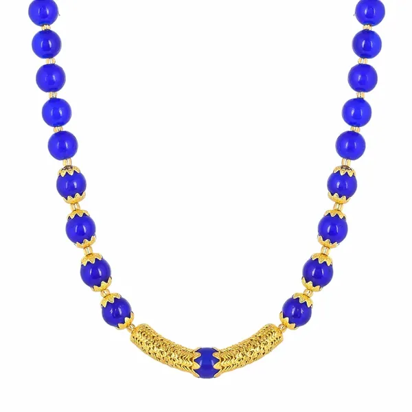 Blue_Sapphire_Shine_Round_Beads_Ethnic_Gold_Line_Necklace_With_Earring_Set_|_Gemstone_Jewellery_Set_For_Women_And_Girls