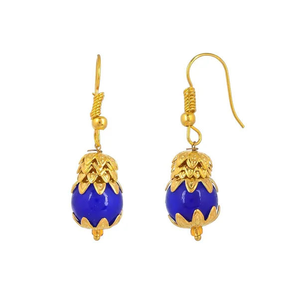 Blue_Sapphire_Shine_Round_Beads_Ethnic_Gold_Line_Necklace_With_Earring_Set_|_Gemstone_Jewellery_Set_For_Women_And_Girls