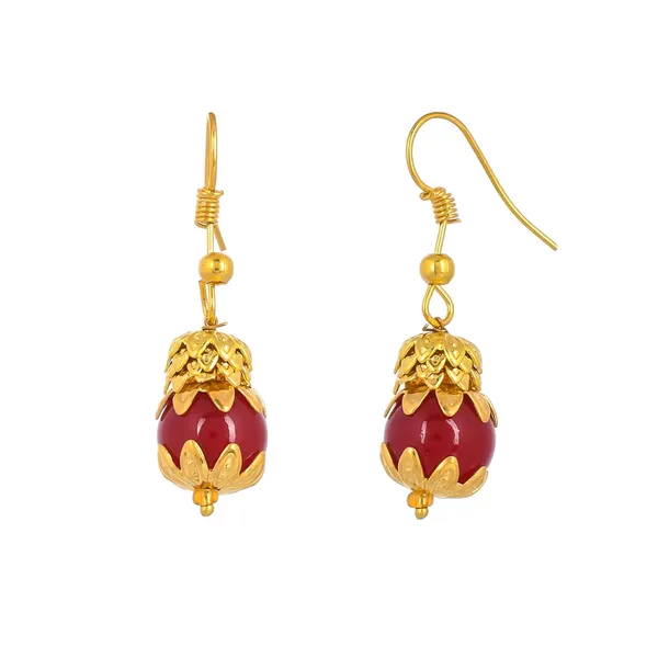 Gold_Shine_Round_Beads_Ethnic_Gold_Line_Necklace_With_Earring_Set_|_Gemstone_Jewellery_Set_For_Women_And_Girls