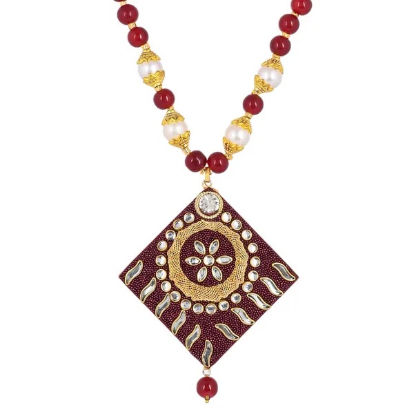 Ruby_Shine_Beads_Square_Necklace_With_Earring_Set_|_Gemstone_Jewellery_Set_For_Women_And_Girls