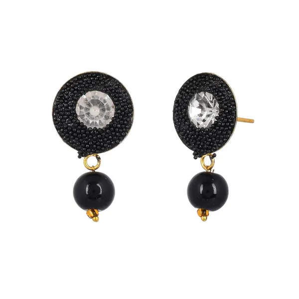 Black_Onyx__Beads_Necklace_With_Earring_Set_For_Women_|_Gemstone_Jewellery_Set_For_All_Occasion