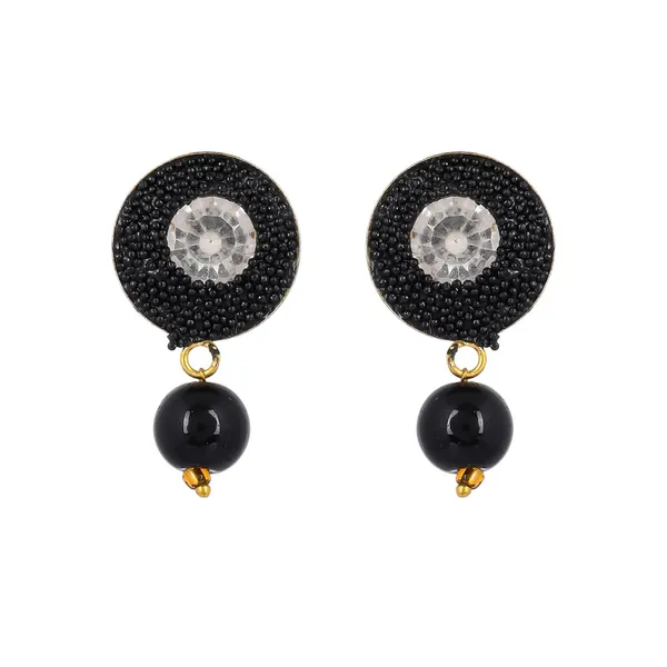 Black_Onyx__Beads_Necklace_With_Earring_Set_For_Women_|_Gemstone_Jewellery_Set_For_All_Occasion