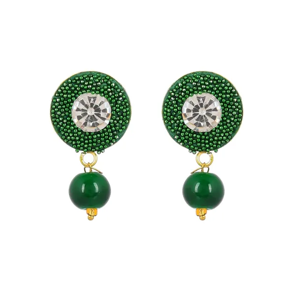 Emerald_Shine_Beads_Round_Shape_Necklace_With_Earring_Set_|_Gemstone_Jewellery_Set_For_Women_And_Girls