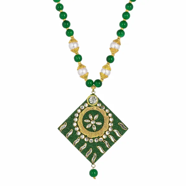 Emerald_Shine_Beads_Square_Necklace_With_Earring_Set_|_Gemstone_Jewellery_Set_For_Women_And_Girls