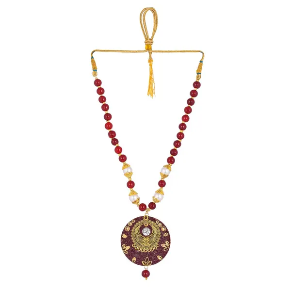 Ruby_Shine_Beads_Round_Shape_Necklace_With_Earring_Set_|_Gemstone_Jewellery_Set_For_Women_And_Girls