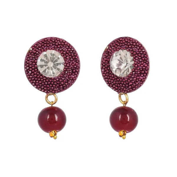 Ruby_Shine_Beads_Round_Shape_Necklace_With_Earring_Set_|_Gemstone_Jewellery_Set_For_Women_And_Girls