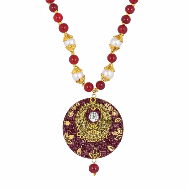 Ruby_Shine_Beads_Round_Shape_Necklace_With_Earring_Set_|_Gemstone_Jewellery_Set_For_Women_And_Girls