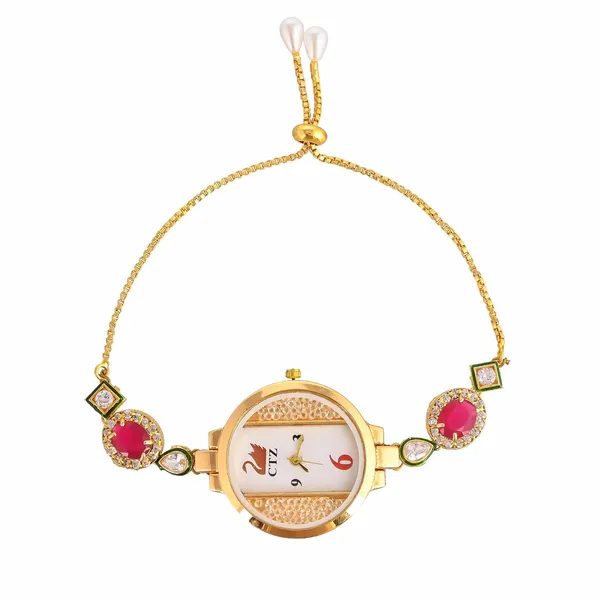 Gold_Wrist_Watch_For_Women_With_Gemstone_|_Stylish_Watch_With_Adjustable_Strip