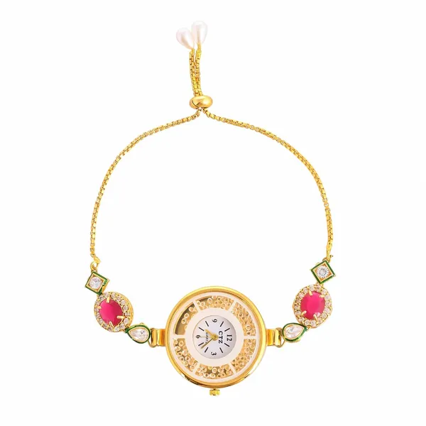 Gold_Wrist_Watch_For_Women_With_Gemstone_|_Stylish_Watch_With_Adjustable_Strip