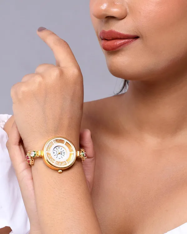 Gold_Wrist_Watch_For_Women_With_Gemstone_|_Stylish_Watch_With_Adjustable_Strip