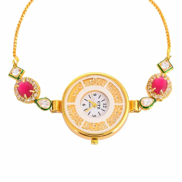 Gold_Wrist_Watch_For_Women_With_Gemstone_|_Stylish_Watch_With_Adjustable_Strip