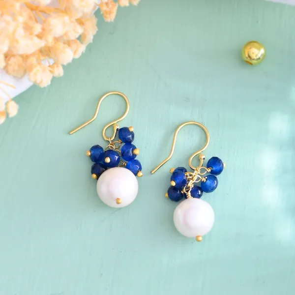 Tiny_Sapphire_Ear_Wire_Earrings_For_Women_&_Girl_|_Light_Weight_Fashion_Jewellery