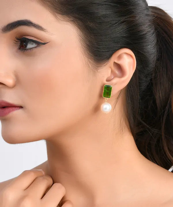 Olive_Pearl_Earrings_For_Women_&_Girl_|_Light_Weight_Fashion_Jewellery