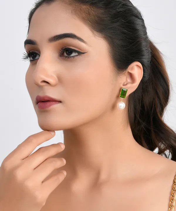 Olive_Pearl_Earrings_For_Women_&_Girl_|_Light_Weight_Fashion_Jewellery