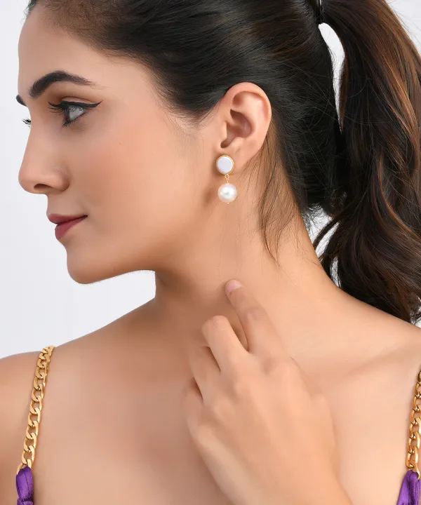 Coin_Pearl_And_Pearl_Earrings_For_Women_&_Girl_|_Light_Weight_Fashion_Jewellery