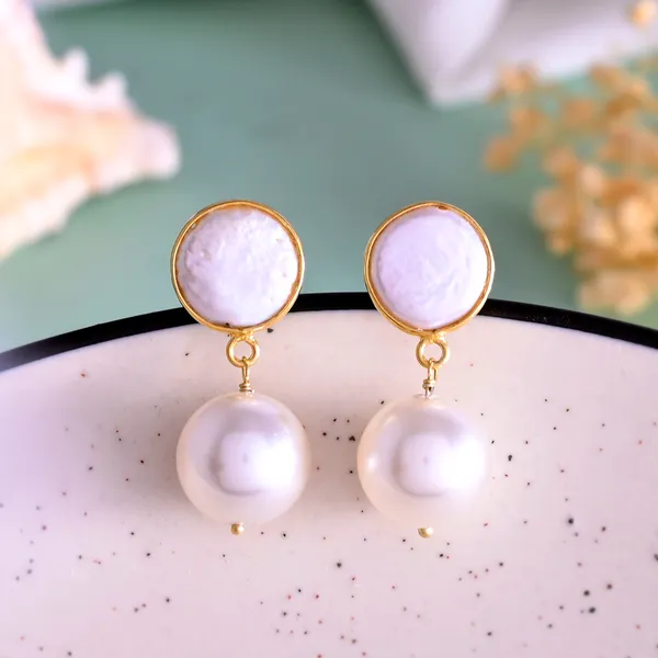 Coin_Pearl_And_Pearl_Earrings_For_Women_&_Girl_|_Light_Weight_Fashion_Jewellery