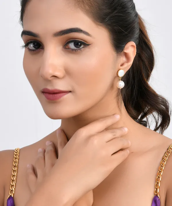 Coin_Pearl_And_Pearl_Earrings_For_Women_&_Girl_|_Light_Weight_Fashion_Jewellery