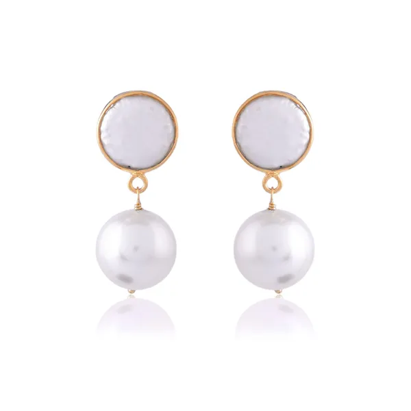 Coin_Pearl_And_Pearl_Earrings_For_Women_&_Girl_|_Light_Weight_Fashion_Jewellery