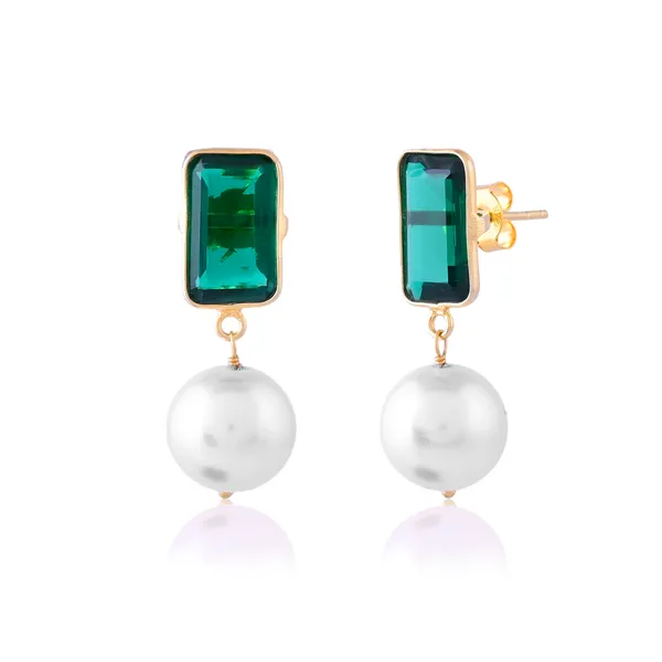 Green_Emerald_Pearl_Earrings_For_Women_&_Girl_|_Light_Weight_Fashion_Jewellery