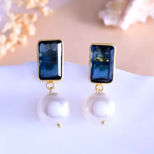 Blue_Sapphire_Pearl_Earrings_For_Women_&_Girl_|_Light_Weight_Fashion_Jewellery