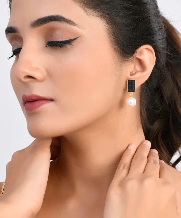 Blue_Sapphire_Pearl_Earrings_For_Women_&_Girl_|_Light_Weight_Fashion_Jewellery
