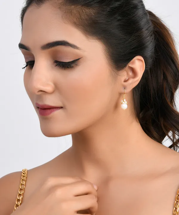 Tiny_Pearl_Ear_Wire_Earrings_For_Women_&_Girl_|_Light_Weight_Fashion_Jewellery