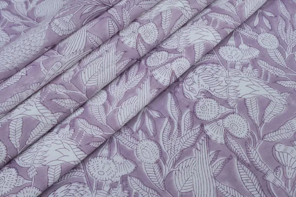 Lilac_Cotton_Traditional_Floral_Hand_Block_Print_Unstiched_Material_For_Men's_Kurta_Shirts_&_Women's_Kurti_and_Other_Dress_Material
