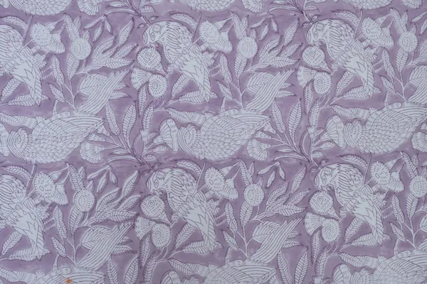 Lilac_Cotton_Traditional_Floral_Hand_Block_Print_Unstiched_Material_For_Men's_Kurta_Shirts_&_Women's_Kurti_and_Other_Dress_Material