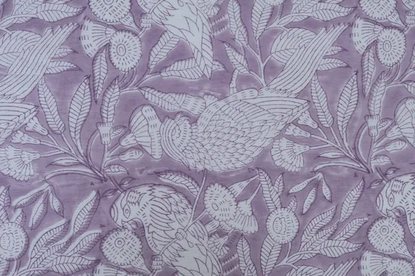 Lilac_Cotton_Traditional_Floral_Hand_Block_Print_Unstiched_Material_For_Men's_Kurta_Shirts_&_Women's_Kurti_and_Other_Dress_Material