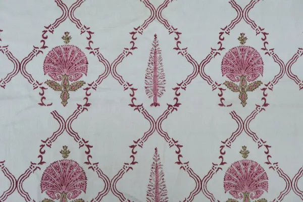 Pink_Cotton_Traditional_Floral_Hand_Block_Print_Unstiched_Material_For_Men's_Kurta_Shirts_&_Women's_Kurti_and_Other_Dress_Material