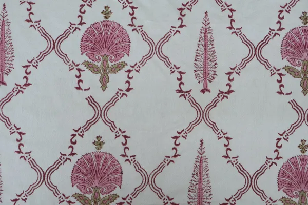 Pink_Cotton_Traditional_Floral_Hand_Block_Print_Unstiched_Material_For_Men's_Kurta_Shirts_&_Women's_Kurti_and_Other_Dress_Material
