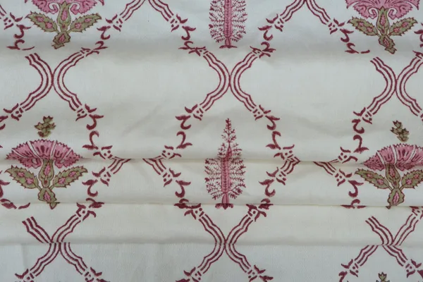 Pink_Cotton_Traditional_Floral_Hand_Block_Print_Unstiched_Material_For_Men's_Kurta_Shirts_&_Women's_Kurti_and_Other_Dress_Material