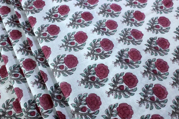 Pink_Cotton_Traditional_Floral_Hand_Block_Print_Unstiched_Material_For_Men's_Kurta_Shirts_&_Women's_Kurti_and_Other_Dress_Material|1098