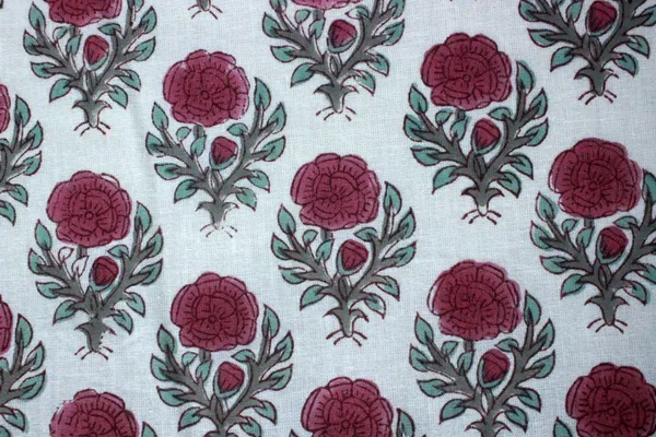 Pink_Cotton_Traditional_Floral_Hand_Block_Print_Unstiched_Material_For_Men's_Kurta_Shirts_&_Women's_Kurti_and_Other_Dress_Material|1098