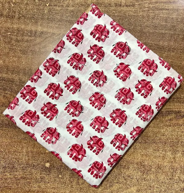 Pink_Cotton_Traditional_Floral_Hand_Block_Print_Unstiched_Material_For_Men's_Kurta_Shirts_&_Women's_Kurti_and_Other_Dress_Material