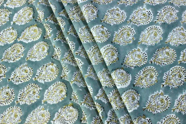 Grey_Cotton_Traditional_Floral_Hand_Block_Print_Unstiched_Material_For_Men's_Kurta_Shirts_&_Women's_Kurti_and_Other_Dress_Material|1120