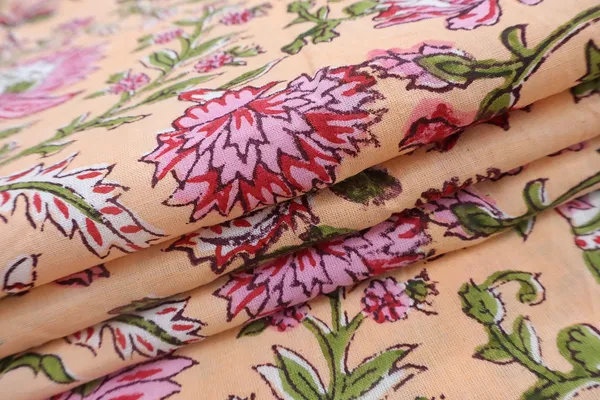 Yellow_Cotton_Traditional_Floral_Hand_Block_Print_Unstiched_Material_For_Men's_Kurta_Shirts_&_Women's_Kurti_and_Other_Dress_Material