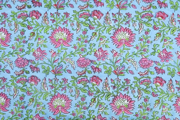 Pink_Cotton_Traditional_Floral_Hand_Block_Print_Unstiched_Material_For_Men's_Kurta_Shirts_&_Women's_Kurti_and_Other_Dress_Material