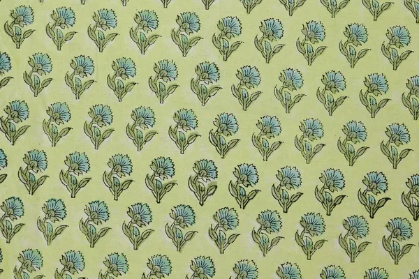 Yellow_Cotton_Traditional_Floral_Hand_Block_Print_Unstiched_Material_For_Men's_Kurta_Shirts_&_Women's_Kurti_and_Other_Dress_Material