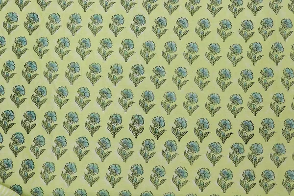 Yellow_Cotton_Traditional_Floral_Hand_Block_Print_Unstiched_Material_For_Men's_Kurta_Shirts_&_Women's_Kurti_and_Other_Dress_Material