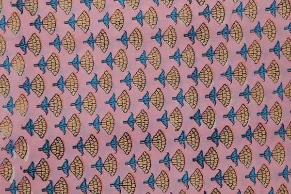 Pink_Cotton_Traditional_Floral_Hand_Block_Print_Unstiched_Material_For_Men's_Kurta_Shirts_&_Women's_Kurti_and_Other_Dress_Material